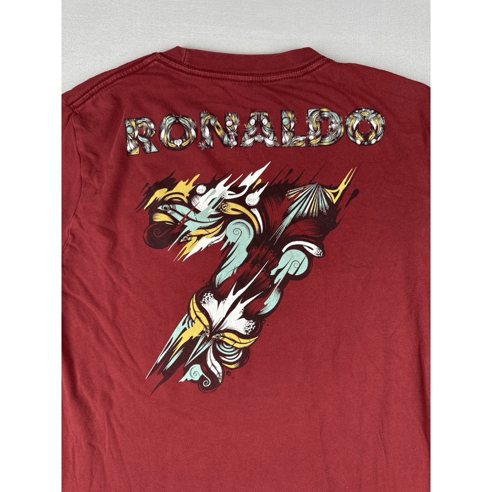 Nike Cristiano Ronaldo CR7 Soccer T Shirt Red Swoosh Football Mens Medium - Picture 7 of 12